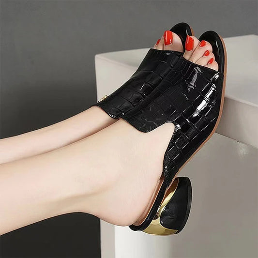 💟👠Elegante Sandalen mit kurzem Absatz für Damen