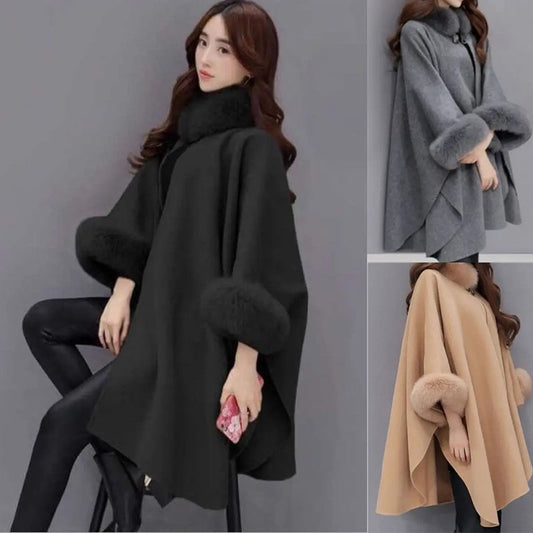 (💗Sonderangebot – 49 % Rabatt)Premium-Mantel mit Pelzkragen für Damen, Herbst und Winter🔥Warm und stilvoll