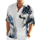 Herrenmode-Hemd mit 4D-Animal-Print
