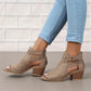 Retro Heeled Sandalen für Frauenblöcke