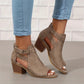 Retro Heeled Sandalen für Frauenblöcke