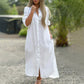 Hemdblusenkleid mit Revers und langen Ärmeln und Knöpfen