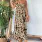 💕Zeitlich begrenztes Angebot: 50 % RABATT💕Sexy langes Kleid mit Spaghettiträgern und Blumenmuster für Damen