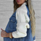 🍃🔥Neue modische kreative Denim-Spleißjacke für Damen