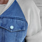 🍃🔥Neue modische kreative Denim-Spleißjacke für Damen