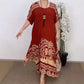 🦋Elegantes, fließendes Stretch-Kleid mit Rundhalsausschnitt und Aufdruck