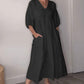 🍂Herbst-Specials🍂 Damen V-Ausschnitt Freizeitkleid