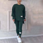 Mode, Freizeit ✨Langarm mit rundem Hals ＆ Hose 2-teiliger Set