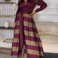 🥳Heiße Neuankömmlinge✨Elegantes Kleid mit Schnürung und bedrucktem Patchwork