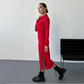 💥44% RABATT!! 🌹Sexy rotes langärmliges Reverskleid für Damen