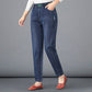 Stretch-Karottenjeans mit hoher Taille für Damen