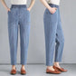 Stretch-Karottenjeans mit hoher Taille für Damen
