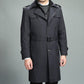 Lässiger Herren Trenchcoat mit Revers und abnehmbarem Innenfutter