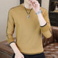 Herren-Sweatshirt mit Rundhalsausschnitt und warmem Futter