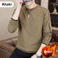 Herren-Sweatshirt mit Rundhalsausschnitt und warmem Futter