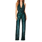 Sexy, glitzernder Neckholder-Jumpsuit für Damen mit schmalem Schnitt