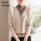 Faux Wool Fake Zweiteiliges Set Eleganter und bequemer Damenpullover