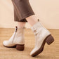 Women's Retro Chunky Heel Ankle Boots