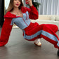 Zweiteiliges Set aus Kapuzenjacke und elastischer Sweatpants für Damen