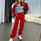 Zweiteiliges Set aus Kapuzenjacke und elastischer Sweatpants für Damen