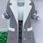 Frauen dicker Lteschbutton Down Plaid -Mäntel doppelte Schichten