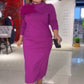 Damen-Spitzhals-Kleid mit Taschen