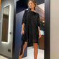 Pailletten-Minikleid mit Schnürung