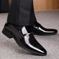 Herren-Schuhe aus Mikrofaser-Leder mit Loch, atmungsaktiv, lässig, formelle Kleidung