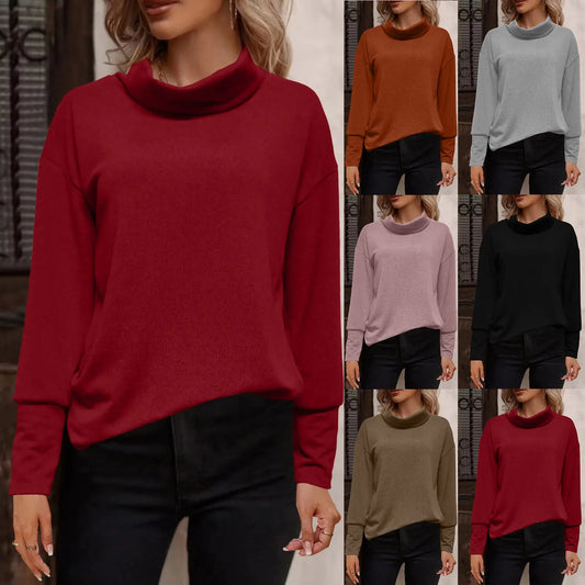 Casual Mode -Pullover mit einem runden Hals für Frauen