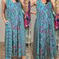 Vintage Blumendruck Lockerer ärmelloser Jumpsuit - kostenloser versand
