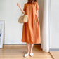 Kleid aus Leinen und Baumwolle im japanischen Stil