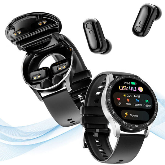 2-in-1-Smartwatch mit Ohrstöpseln