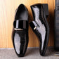 Herren-Schuhe aus Mikrofaser-Leder mit Loch, atmungsaktiv, lässig, formelle Kleidung