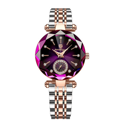 Luxus Uhren für Damen Edelstahl Wasserdicht Quarz Weiblich Armbanduhr Mädchen Geschenk+Box