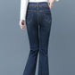 👩👖[Women's Gift] Elastische Taille Stretch Slim Fit Flare Jeans für Frauen